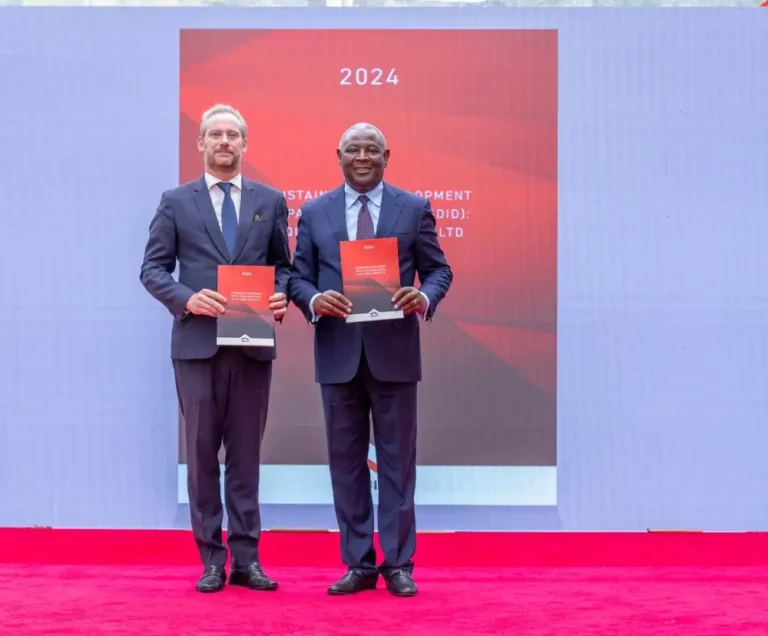 French Ambassador to Kenya, H.E. Arnaud Suquet, and Equity Group Managing Director and CEO, Dr. James Mwangi